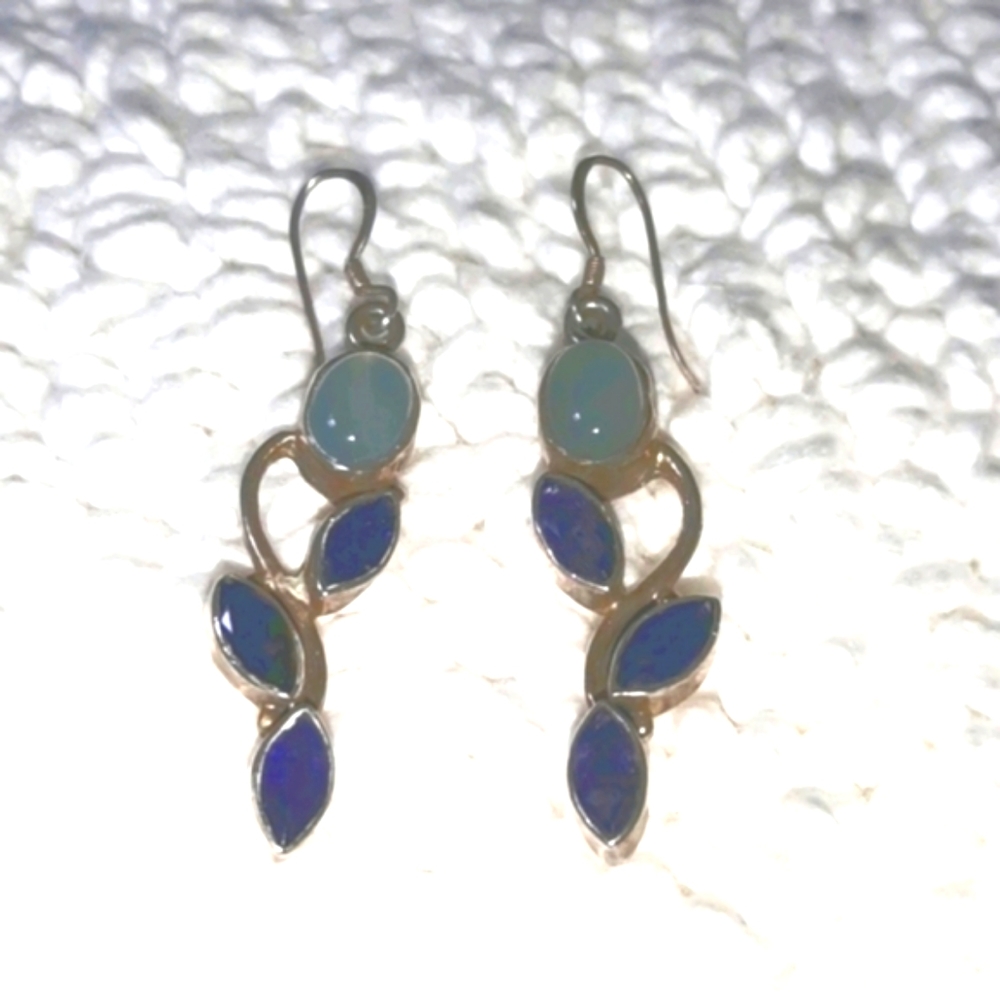 Authentic Gem 925 Silver Earrings. - image 2
